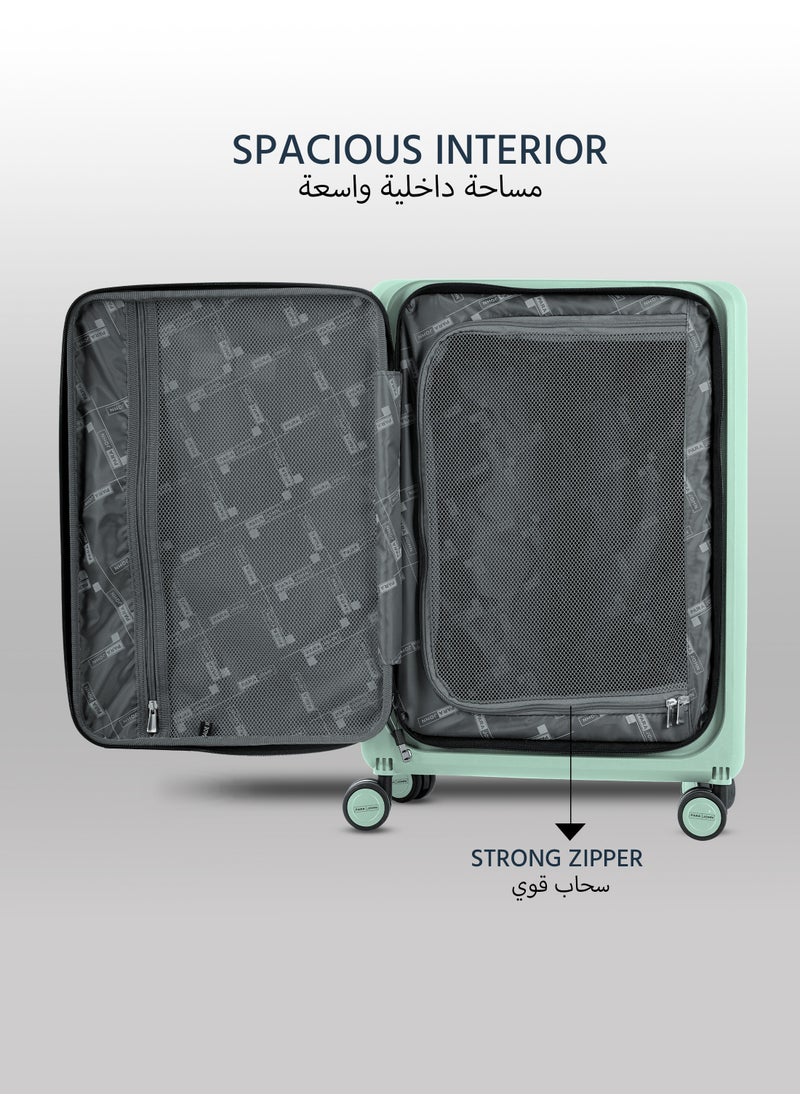 FlexiFold Foldable ABS Luggage Cabin Size 20 inches ,55 cm carrying 10Kg hardside luggage Trolley - Green