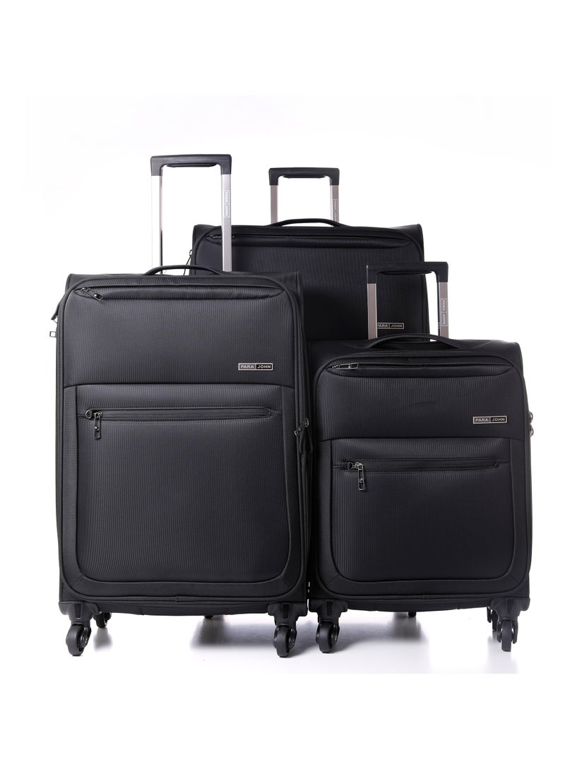 Luggage Trolley 3  Pcs Set, Black