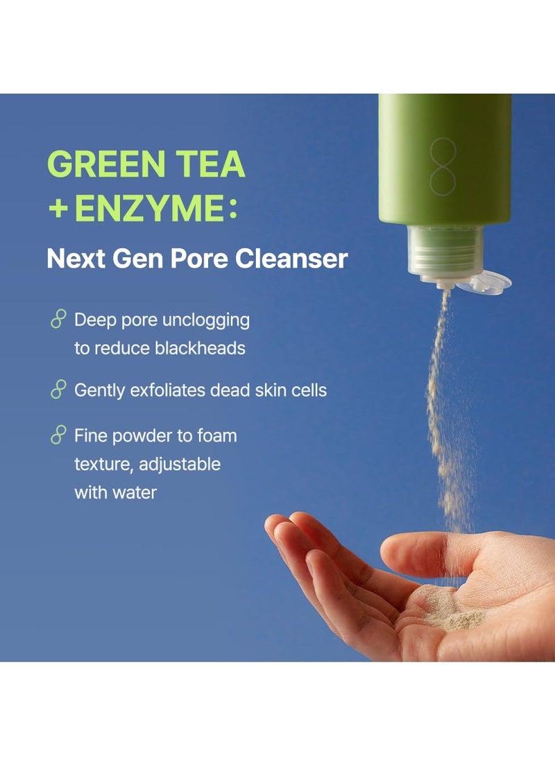 BY WISHTREND] Green Tea & Enzyme Powder Face Wash, All-in-one, Hydrating daily facial cleanser and Gentle exfoliator for pores and blackheads (3.88 Ounce (Pack of 1))