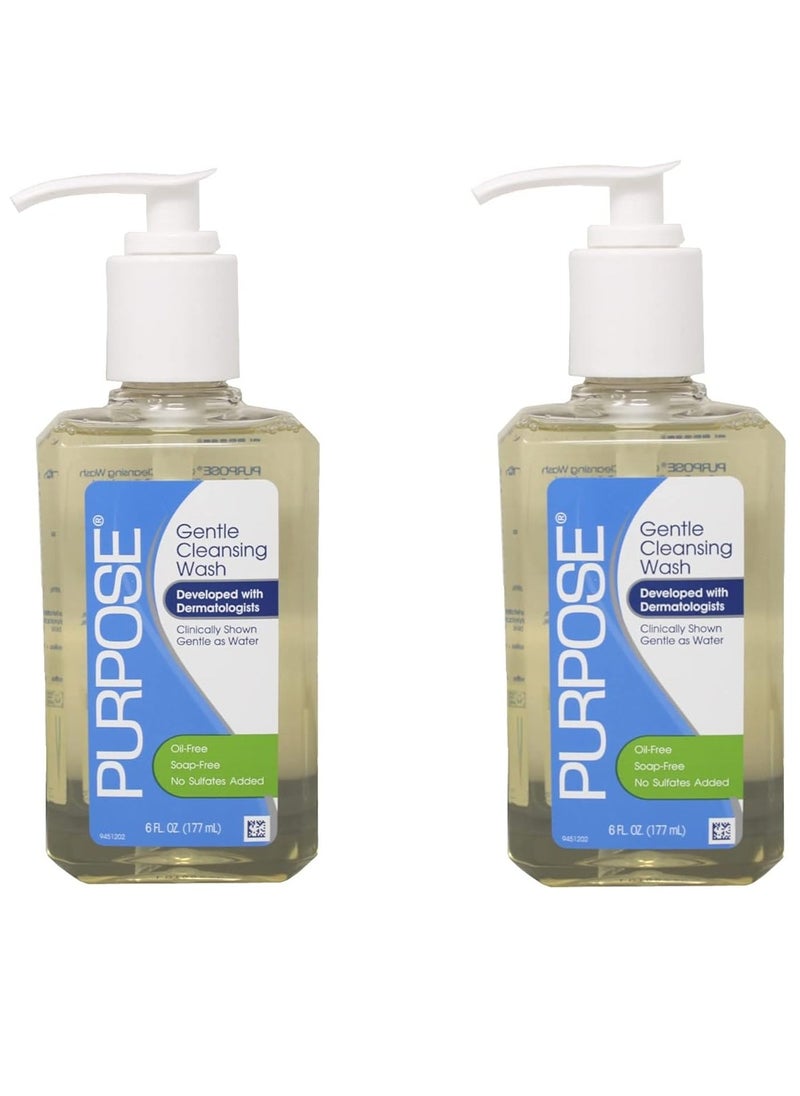 Purpose Gentle Cleansing Wash, 6 oz (Pack of 2)