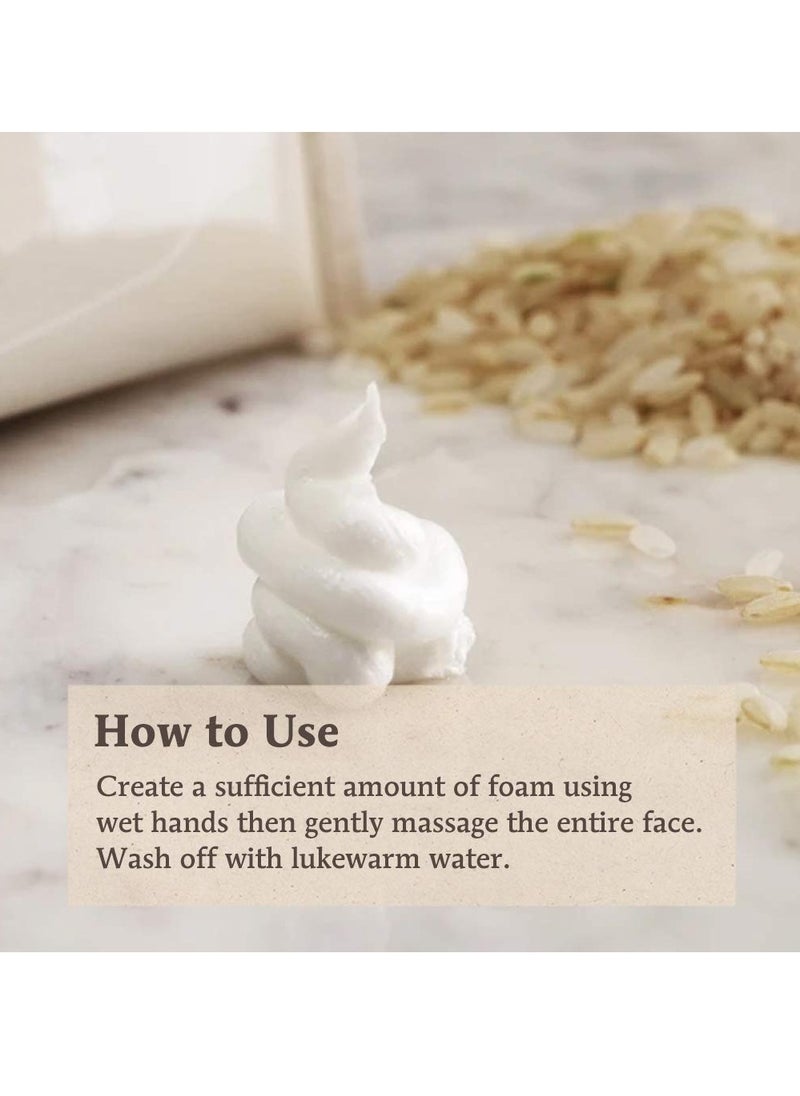 SKINFOOD Rice Daily Scrub Foam 5.07 oz. (150ml) - Hypoallergenic Micro Fine Rice Bran Facial Scrub Foaming Cleanser, Skin Exfoliating with Dense Foam - Exfoliating Face Scrub - Sensitive Skin Scrub