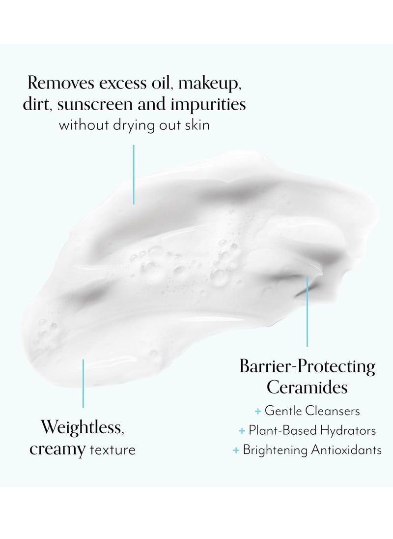 Bliss One & Done Daily Cream Facial Cleanser With Ceramides - Moisturizing Face Wash For Dry Skin - Cleanses & Removes Makeup in 1 Step- Clean, Vegan, Cruelty-Free, 6 Fl Oz