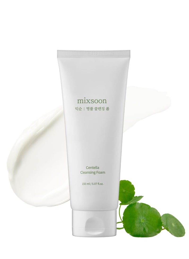 mixsoon Centella Cleansing Foam 5.07 fl oz/ 150ml,Low pH cleansing foam for soothing and moisturization