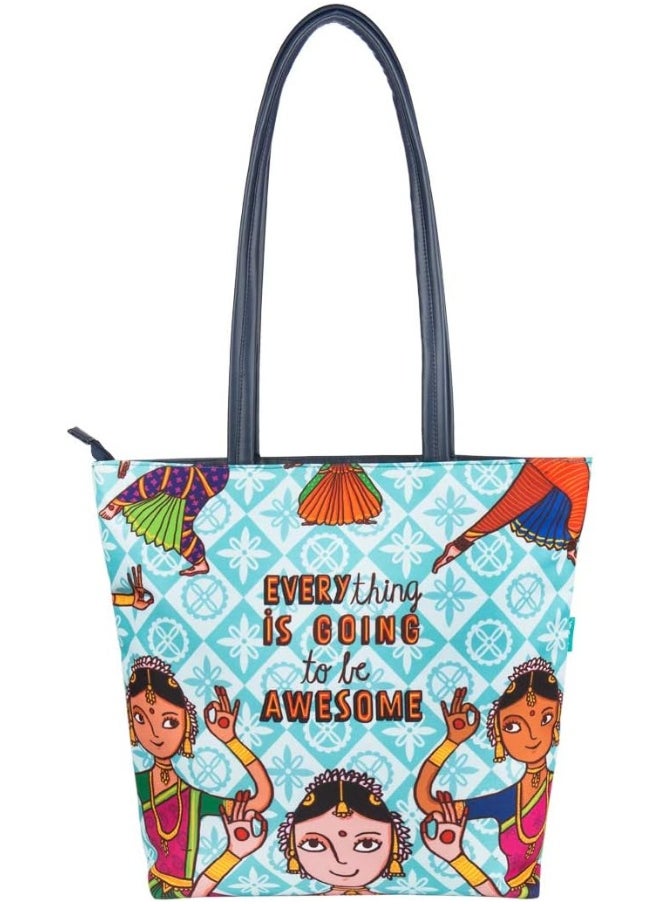 Chumbak Dance Vibes Tote Bag - Teal