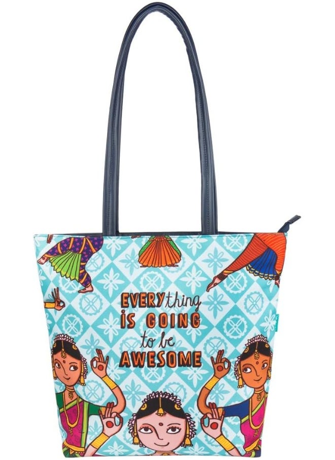 Chumbak Dance Vibes Tote Bag - Teal