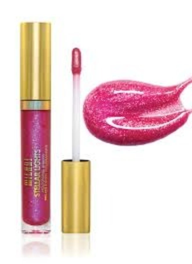 Milani Stellar Lights Holographic Lip Gloss # 05 Fluorescent Fuchsia – High-Shine, Multi-Dimensional Finish | Lightweight, Non-Sticky Formula | 6ml