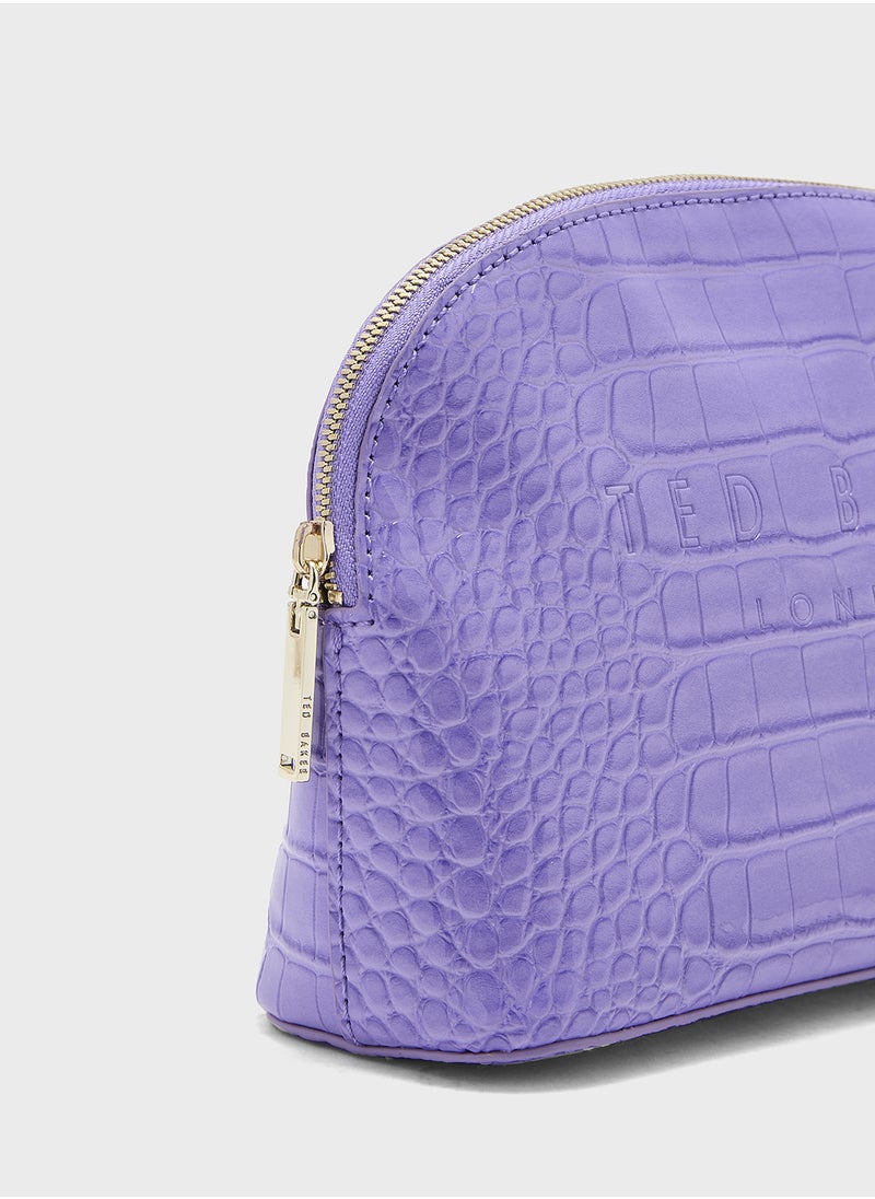 Wxg-Crocala-Croc Effect Cosmetic Bags