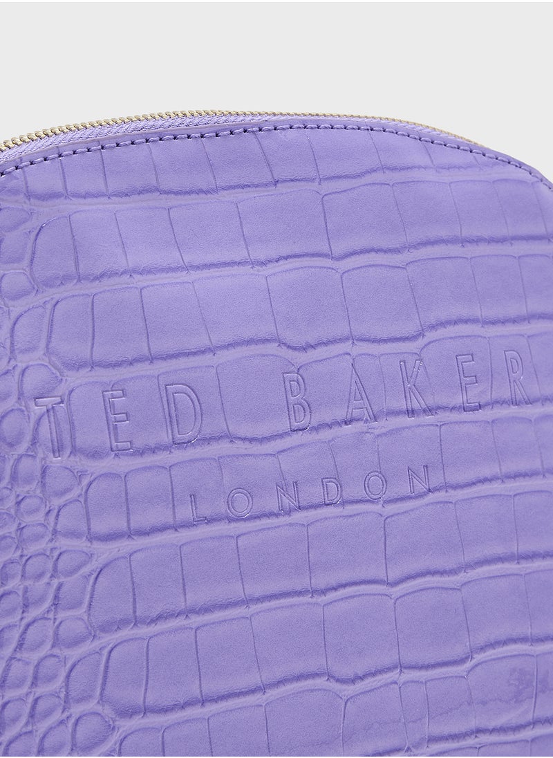 Wxg-Crocala-Croc Effect Cosmetic Bags