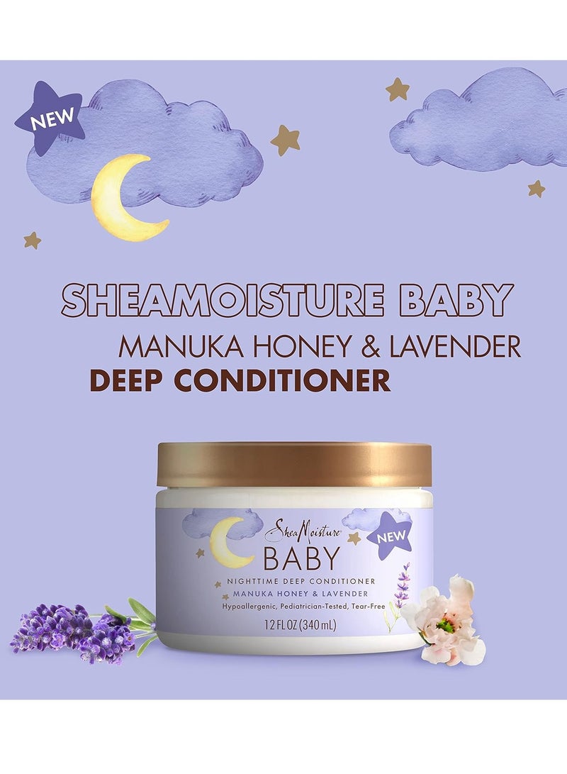 Baby Deep Conditioner Manuka Honey & Lavender for Delicate Hair and Skin Nighttime Skin and Hair Care Regimen 12 fl oz