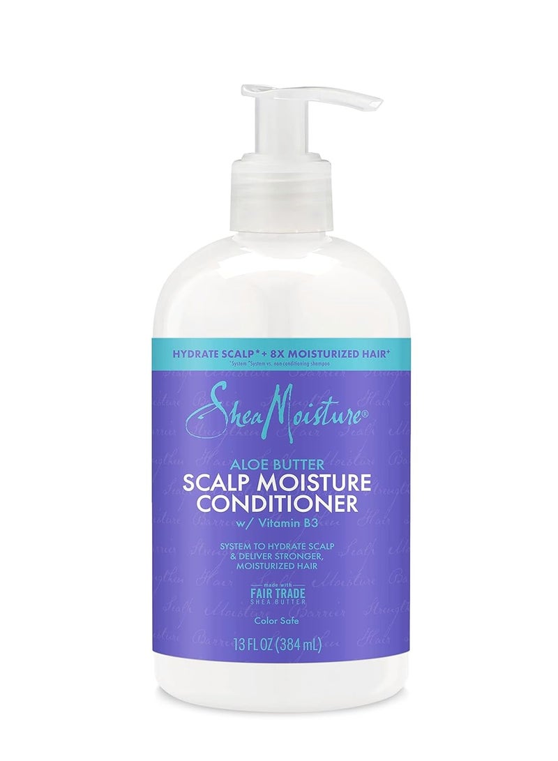 Scalp Moisture Conditioner Aloe Butter & Vitamin B3 for Moisturized Hair Fair Trade, Sulfate-Free 13 fl oz