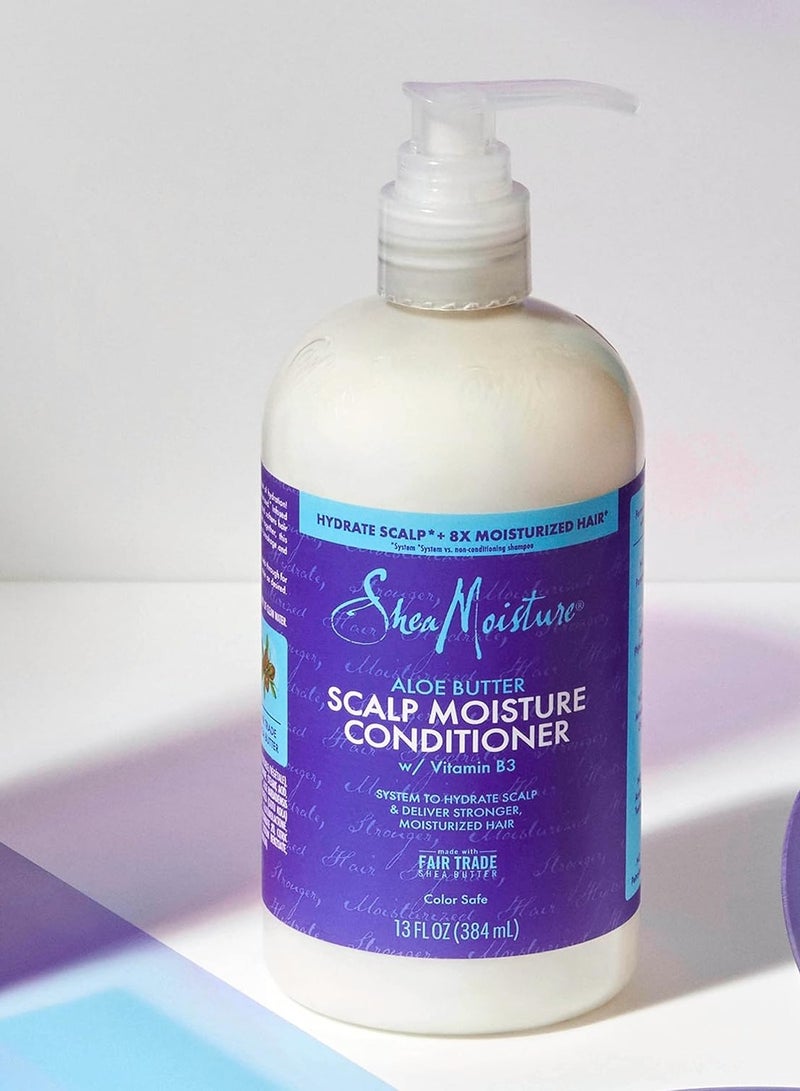 Scalp Moisture Conditioner Aloe Butter & Vitamin B3 for Moisturized Hair Fair Trade, Sulfate-Free 13 fl oz