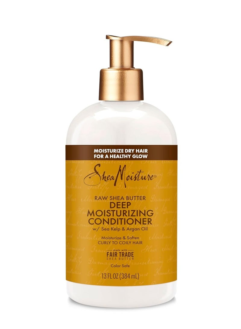 Restorative Conditioner for Dry, Damaged Hair Raw Shea Butter Silicone Free Conditioner for Curly Hair 13 oz 13 fl oz