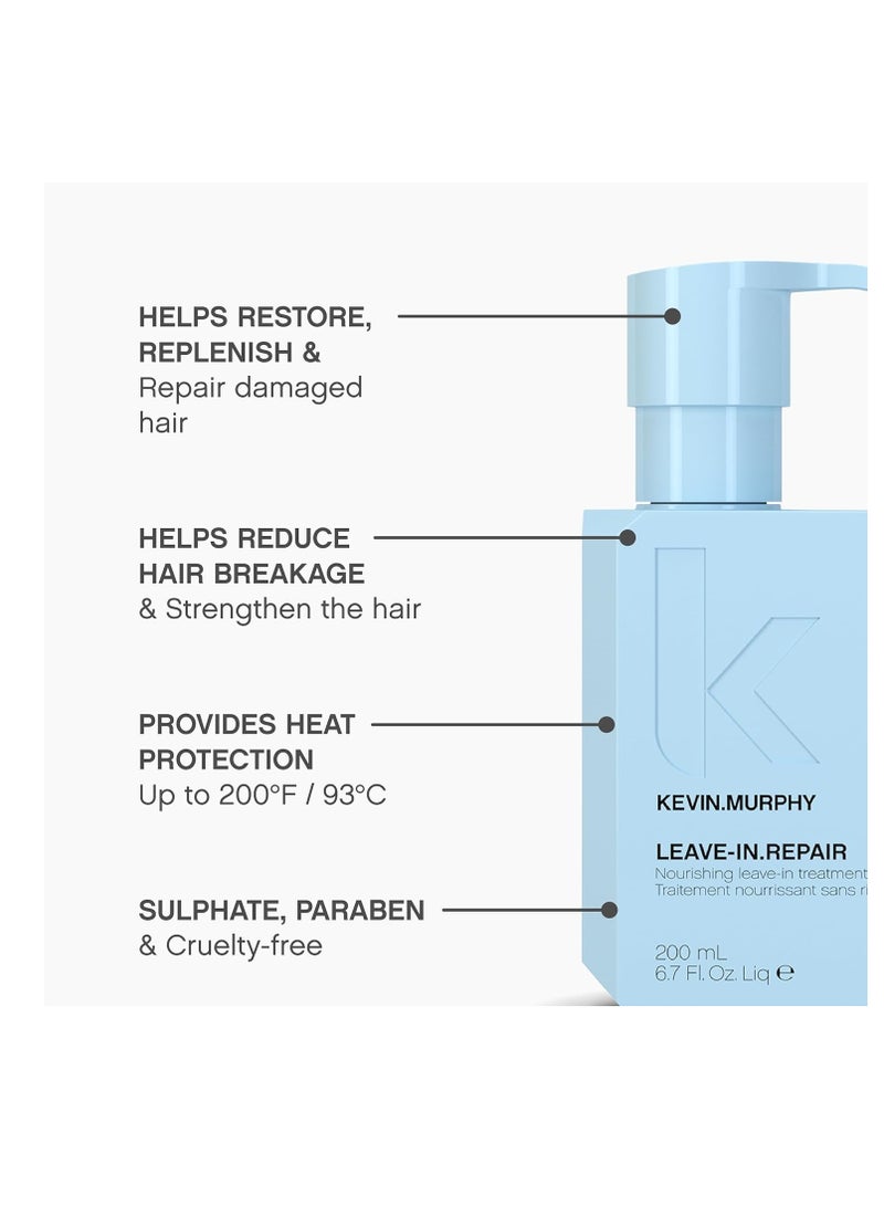 LEAVE-IN.REPAIR - Keratin Hair Treatment - For All Hair Types - Damaged Hair Repair - Heat Protectant for Hair - Cruelty Free Hair Care 200 mL / 6.7 fl oz