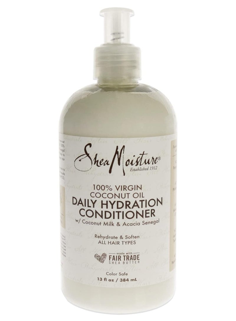 100 Percent Virgin Coconut Oil Daily Hydration Conditioner by Shea Moisture for Unisex - 13 fl oz Conditioner 13 fl oz