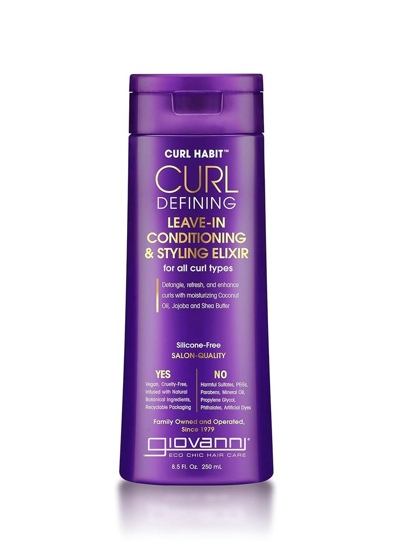 Curl Habit Curl Defining Leave-In Conditioning & Styling Elixir - For All Curl Types, Vegan, Cruelty Free - 8.5 oz (Pack of 1) 8.5 fl oz