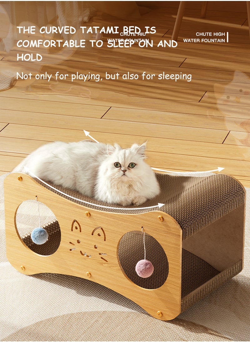 Cat Scratching Board Cat Bed Wear-Resistant Non-chip-Free Integrated Cat House Four Seasons Scratch-Resistant Cat Column Vertical Cat Climbing Frame Cat Toy