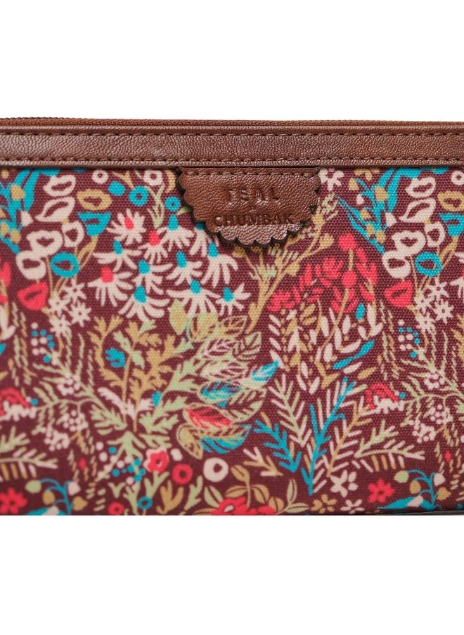 TEAL BY CHUMBAK Rainforest Long Wallet, Brown, Rainforest