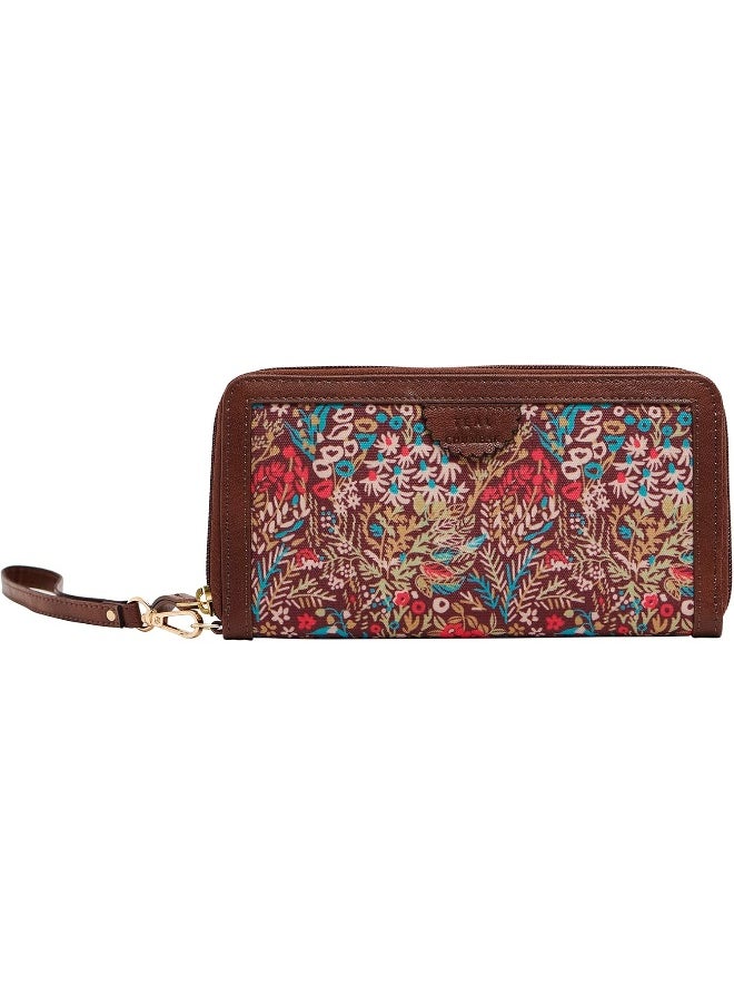 TEAL BY CHUMBAK Rainforest Long Wallet, Brown, Rainforest