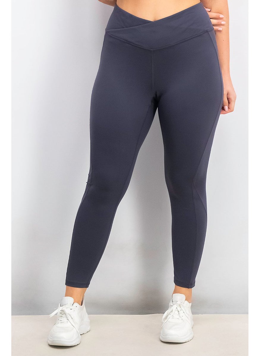 Women Regular Fit Pain Pull On Leggings, Navy Blue