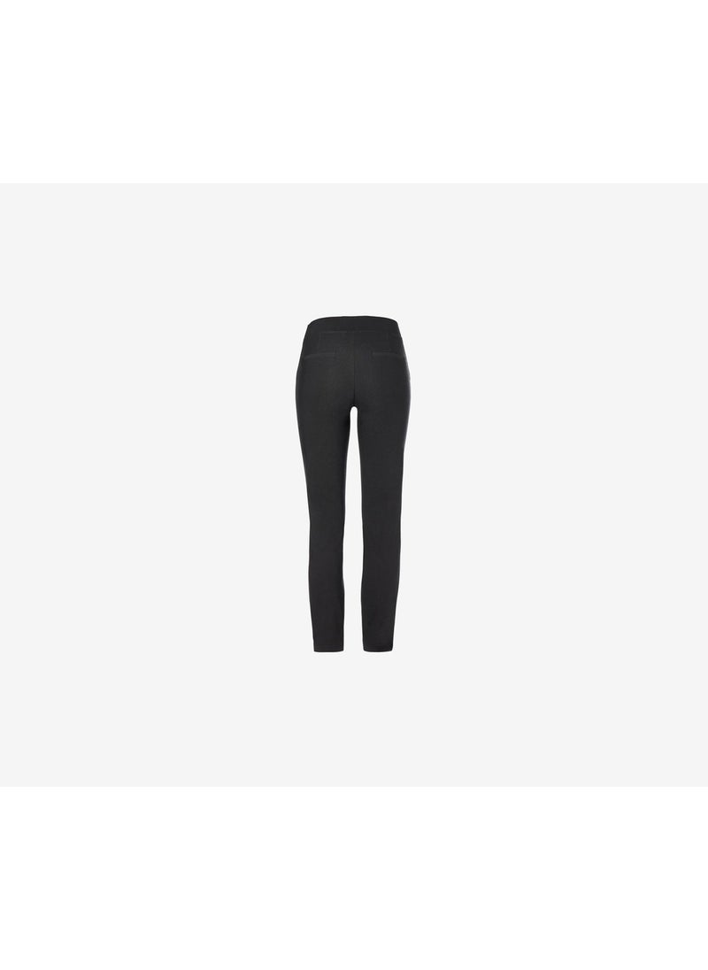 Women Plain Straight Leg Pants, Black