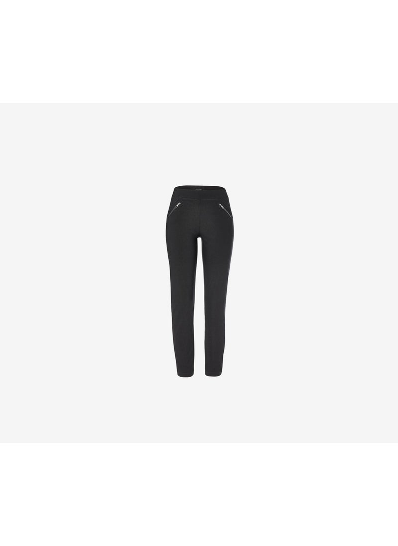 Women Plain Straight Leg Pants, Black