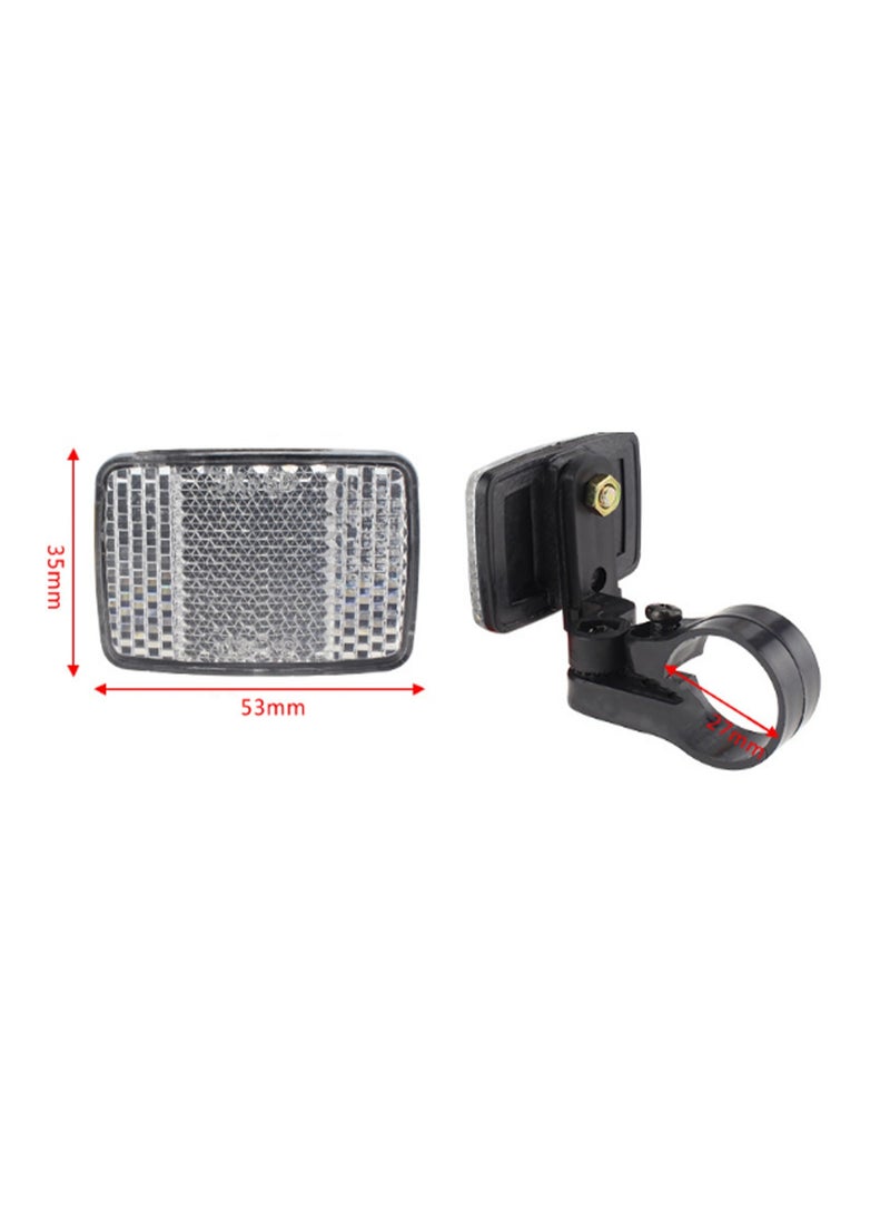 Silver Front Reflector Bicycle Tail Light