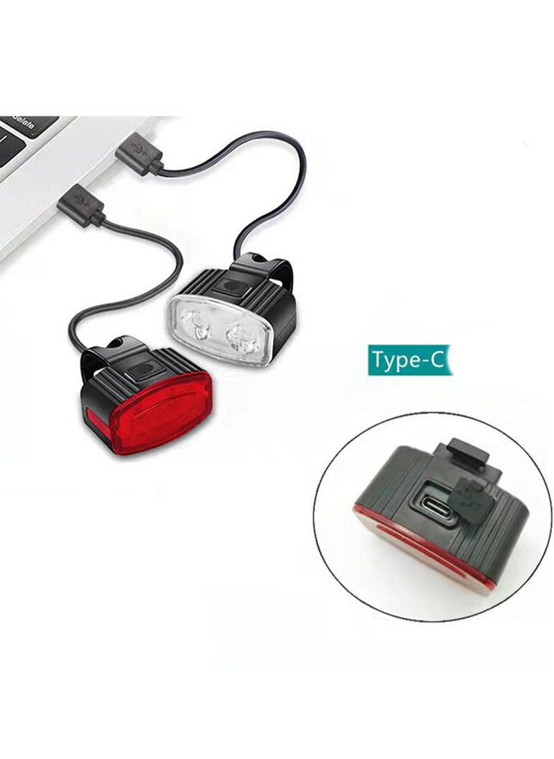 Round White Headlight Style 3 Led Tail Light Series Bicycle Tail Light