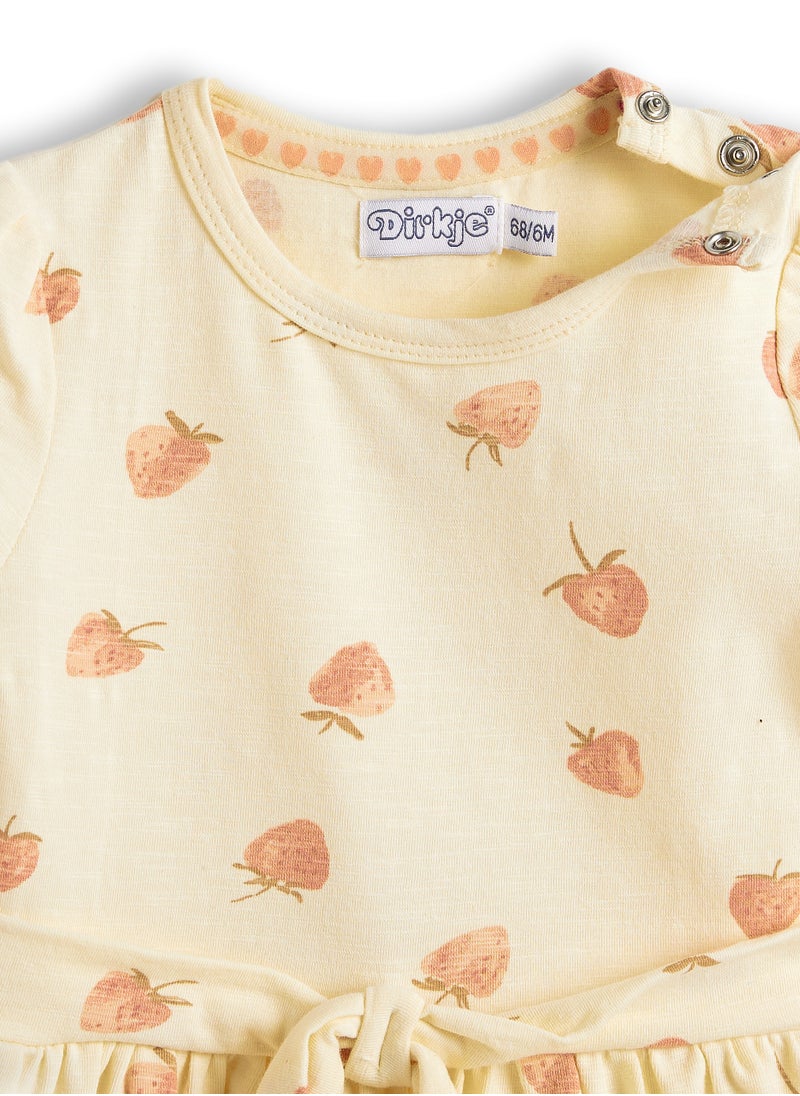 Dirkje girls Strawberry printed summer dress