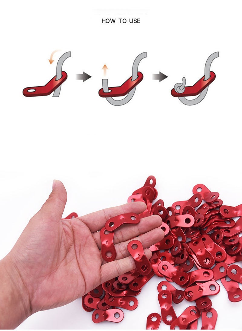 12pcs Tent Rope Tensioner ，Dual Holes Wind Rope Buckle Guyline Cord Adjuster ，Camping Tightening Clasp Guyline Holder For Outdoor Activities（Random Color）