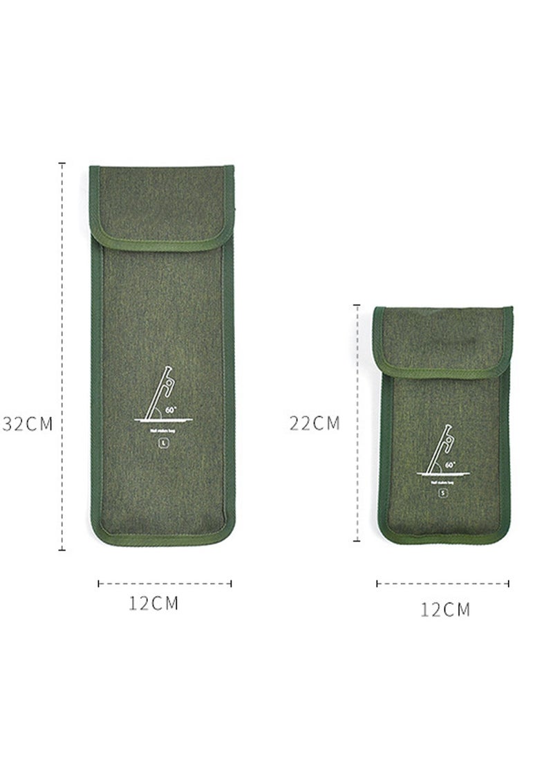 2PCS Camp Stove Outdoor Ground Nail Storage Bag Camping Tool Kit Multifunctional Storage Bag Camping Durable Cloth Accessories Organizing Bag