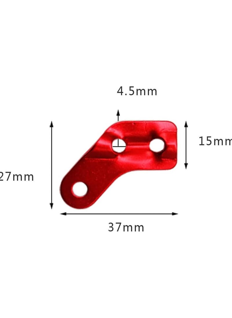 10pcs Tent Rope Tensioner ，Three Holes Wind Rope Buckle Guyline Cord Adjuster ，Camping Tightening Clasp Guyline Holder For Outdoor Activities（Red）