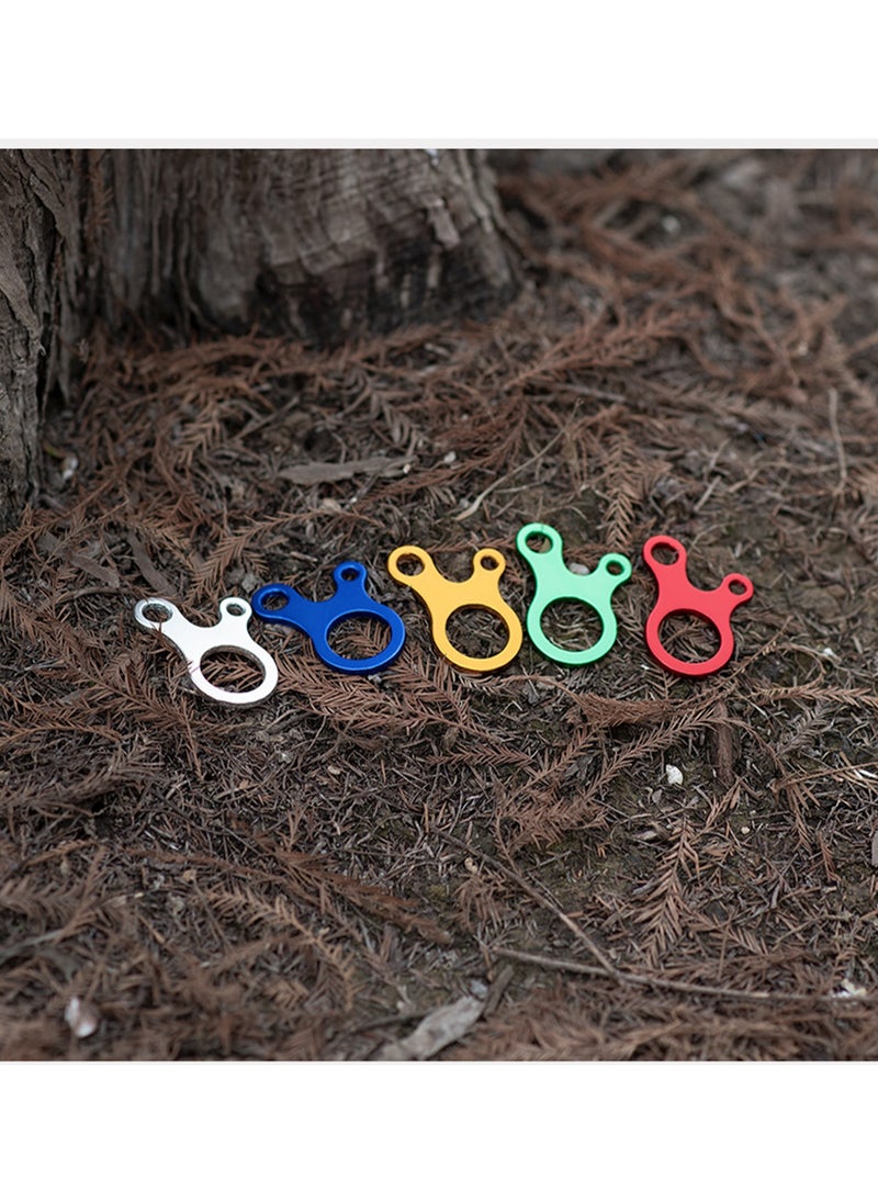 10Pcs Three Hole Tent Wind Rope Buckle, Anti Slip Quick Release Hook for Camping Hiking Outdoor Activity （Random Color）