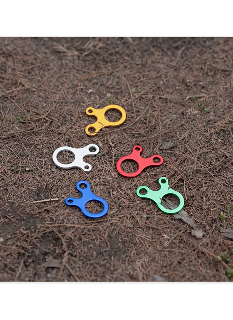 10Pcs Three Hole Tent Wind Rope Buckle, Anti Slip Quick Release Hook for Camping Hiking Outdoor Activity （Random Color）