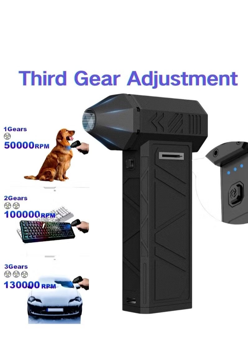 Portable Air Blower Super | High RPM Turbo Jet Blower with Adjustable Speed | Handheld Mini Duster for Car, Camping & Outdoor Adventures