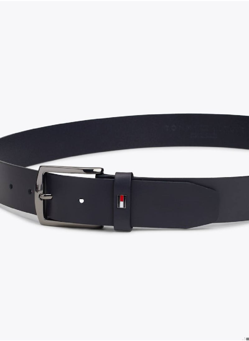 Men's Denton Enamel Flag Leather Belt - Leather, Blue