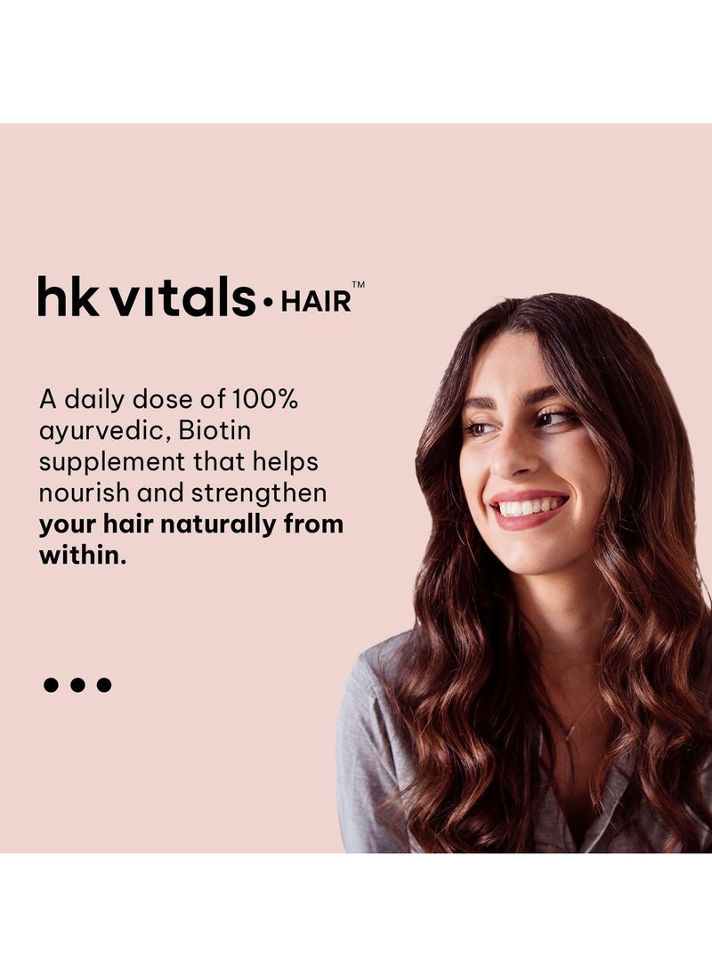 hk vitals Biotin (90 Tablets) Supplement for Hair Growth, Strong Hair and Glowing Skin, Fights Nail Brittleness