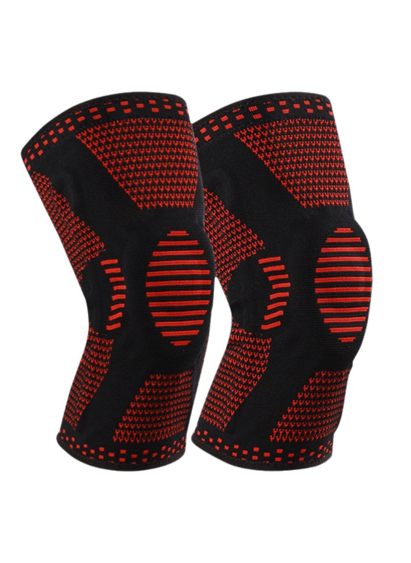 Outdoor Sports Supplies Single Pack Sports Knee Pads Men's Silicone Protectors (2170 red size XL)