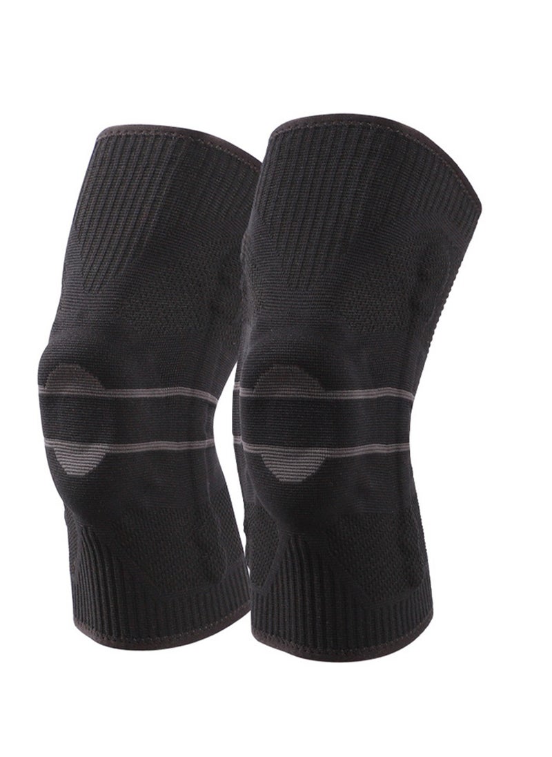 Outdoor Sports Supplies Single Pack Sports Knee Pads Men's Silicone Protectors (2173 black size L)