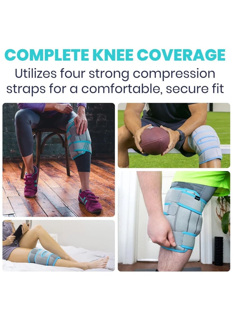 Knee Ice Pack Wrap, Heat Support Strap for Arthritis Pain, Tendonitis, Athletic Injury, Osteoarthritis, Meniscus and Patella Surgery