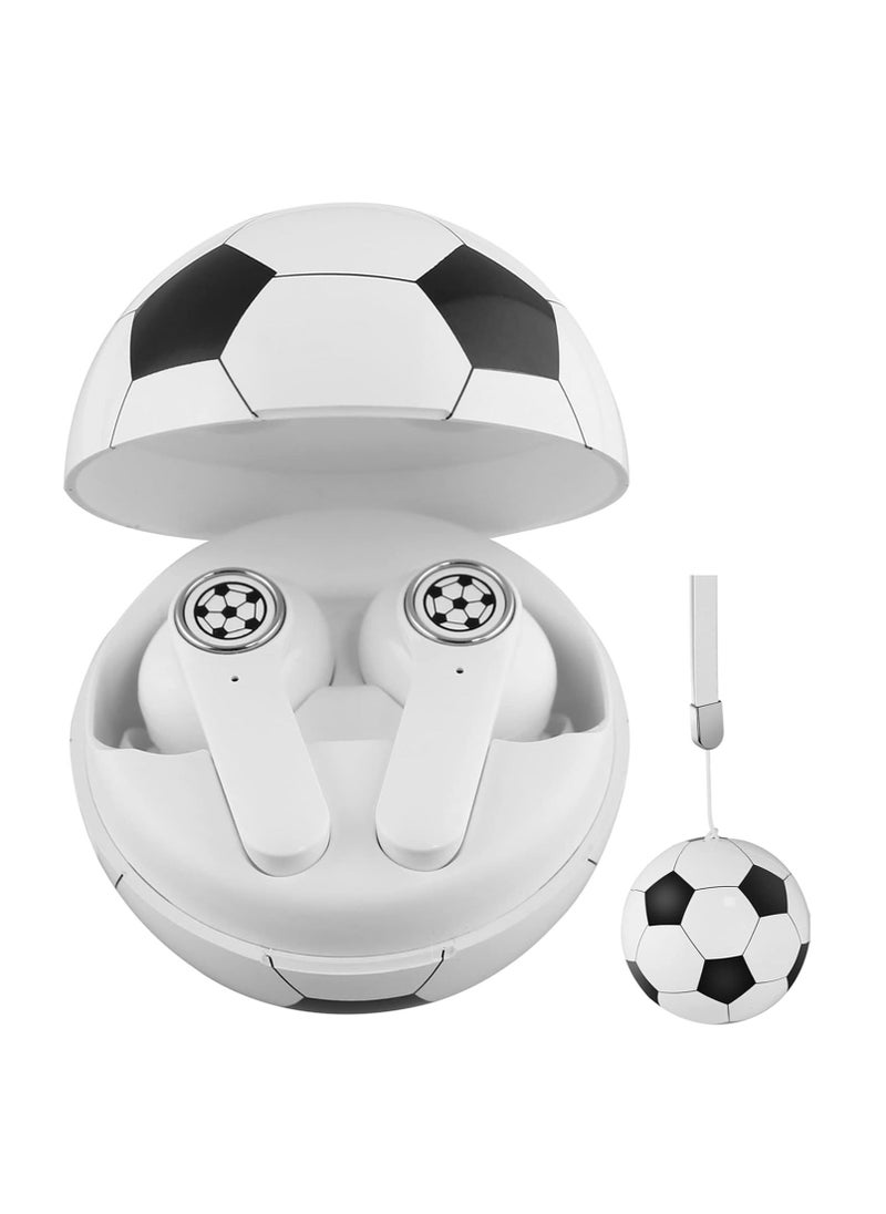 Wireless Earbuds Bluetooth Headphones Touch Control with Wireless Charging Case IPX5 Waterproof Stereo Headphones In-Ear Long Battery Life, Football Mode