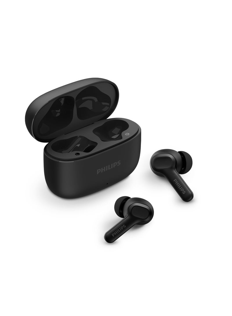 Bluetooth Earphones, 10mm Drivers, Dynamic bass, 24 hours Play Time, IPX4, Clear Calls Black