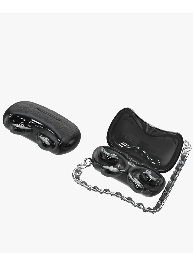 Earbuds with ENC and Voice Assistant and Crystal-Clear Audio / 30 Hours Working Time / 10m Transmission Range / 130 Hours Standby Time / Quick Charge / 14mm Driver / Type-C Charging - Black