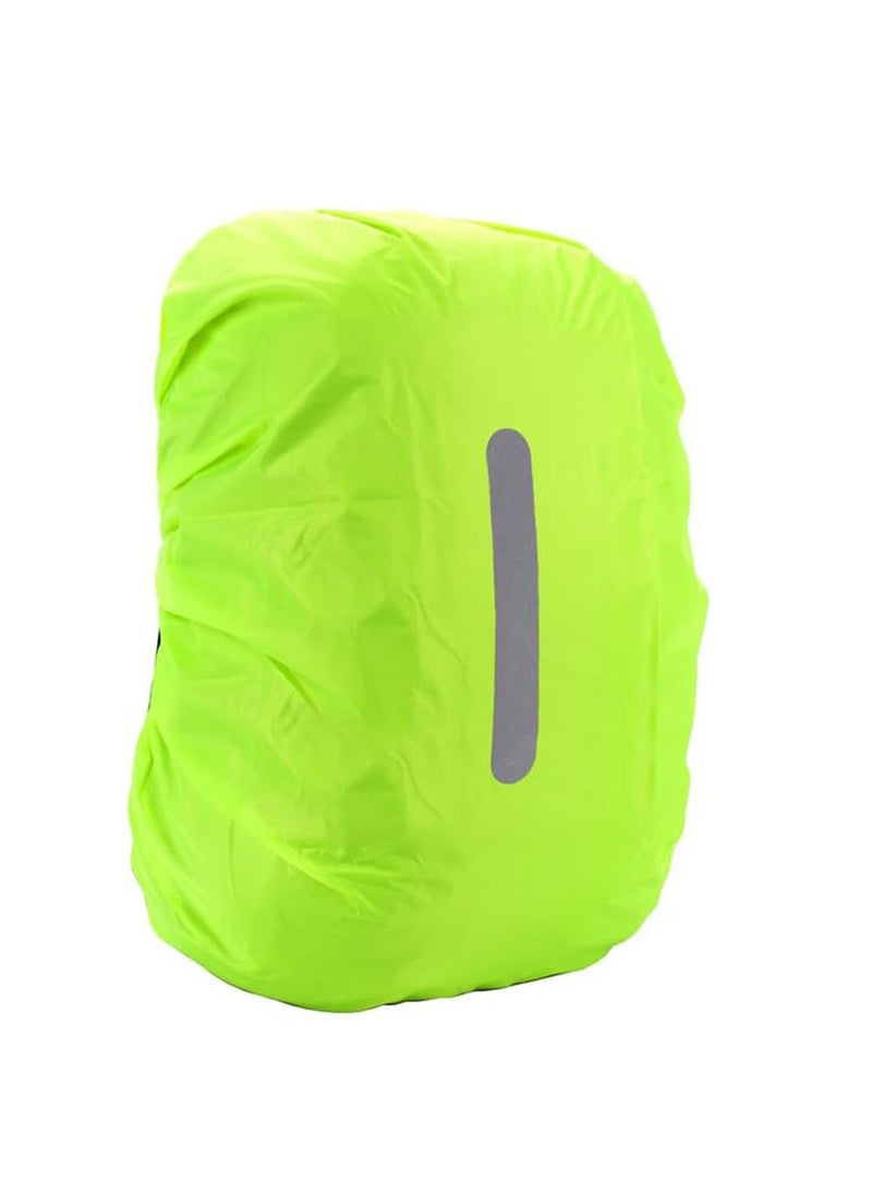 (Fluorescent Green) Backpack Rain Cover, XS for 8-17L Backpacks - Ultralight, Brightly Colored, With Reflective Strips For High Visibility In The Dark, Suitable For Cycling, Backpacking, Hiking, Camping