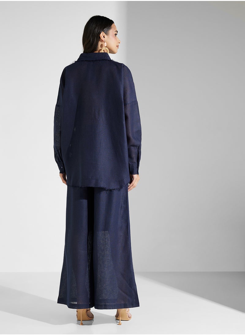 COLLARED NECK 2PCS SET