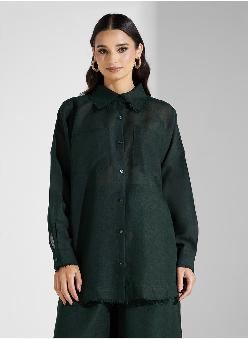 COLLARED NECK 2PCS SET