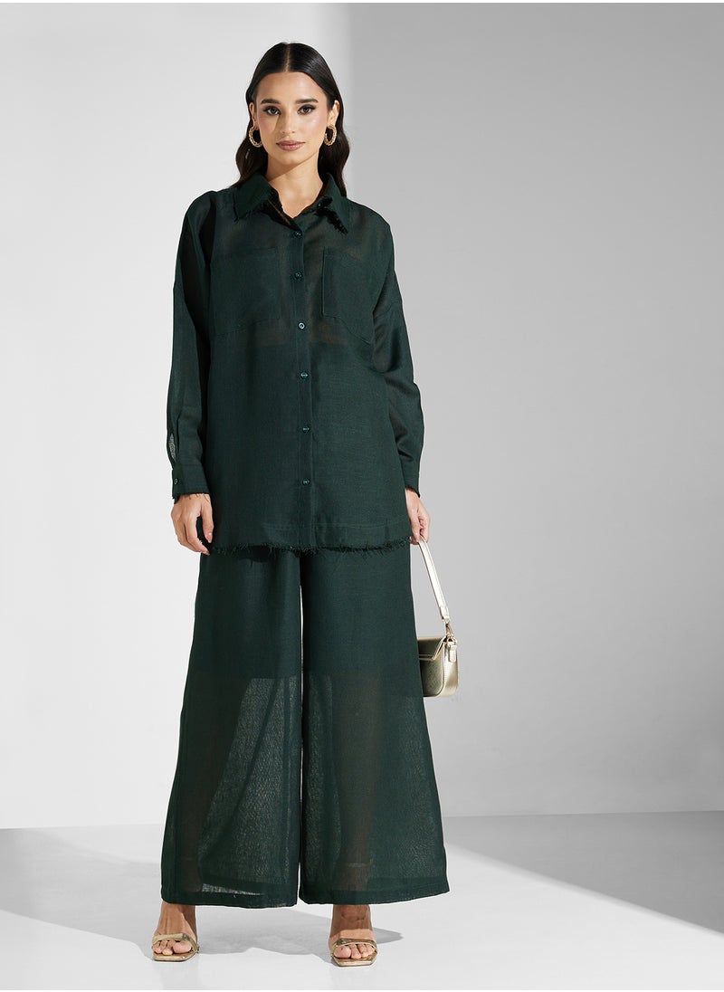 COLLARED NECK 2PCS SET