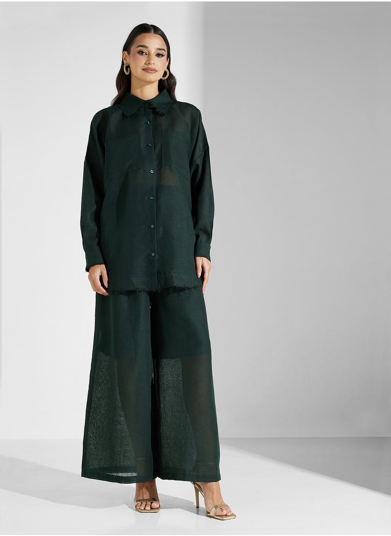 COLLARED NECK 2PCS SET