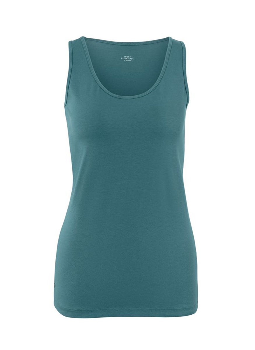 Women 2 Pack Slim Fit Sleeveless Training Top, Teal