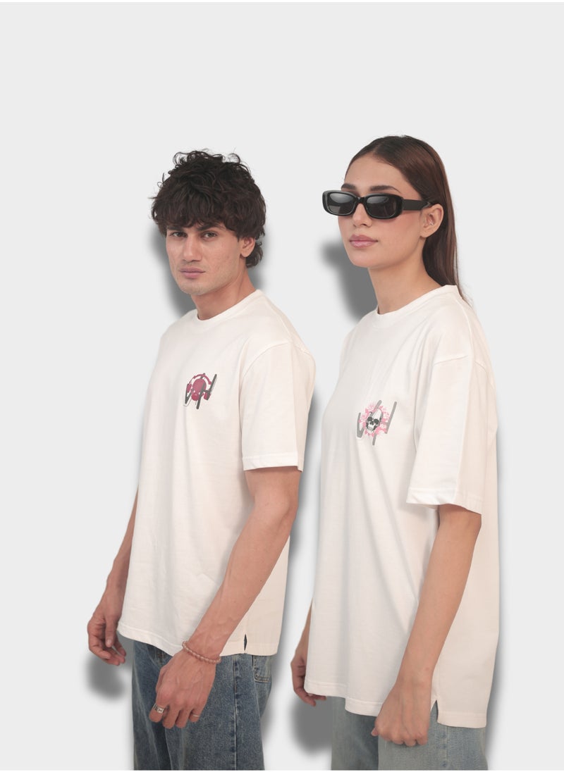 Skull Scrapper x Gothic Rose Graphic T-Shirts Unisex