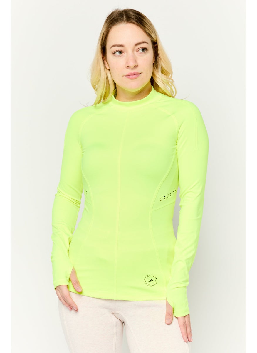 Women Sportswear Fit Long Sleeve Training Top, Yellow